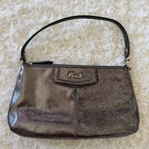 Coach Metallic Gunmetal Women's Pochette